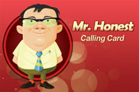 Mr Honest calling card