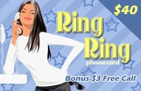 RingRing Calling Card $40