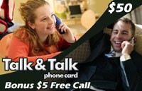 Talk Talk Phone Card $50