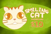 Smiling Cat Phone Card $10