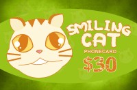 Smiling Cat Phone Card $30