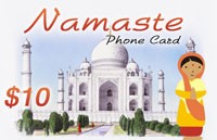 Namaste Phone Card $10