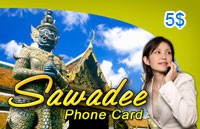 Sawadee Phone Card $5