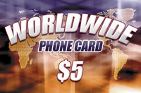 Worldwide Phone Card $5