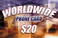 Worldwide Phone Card $20