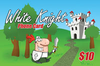 White Knight Phone Card $10
