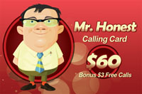 Mr Honest calling card $60